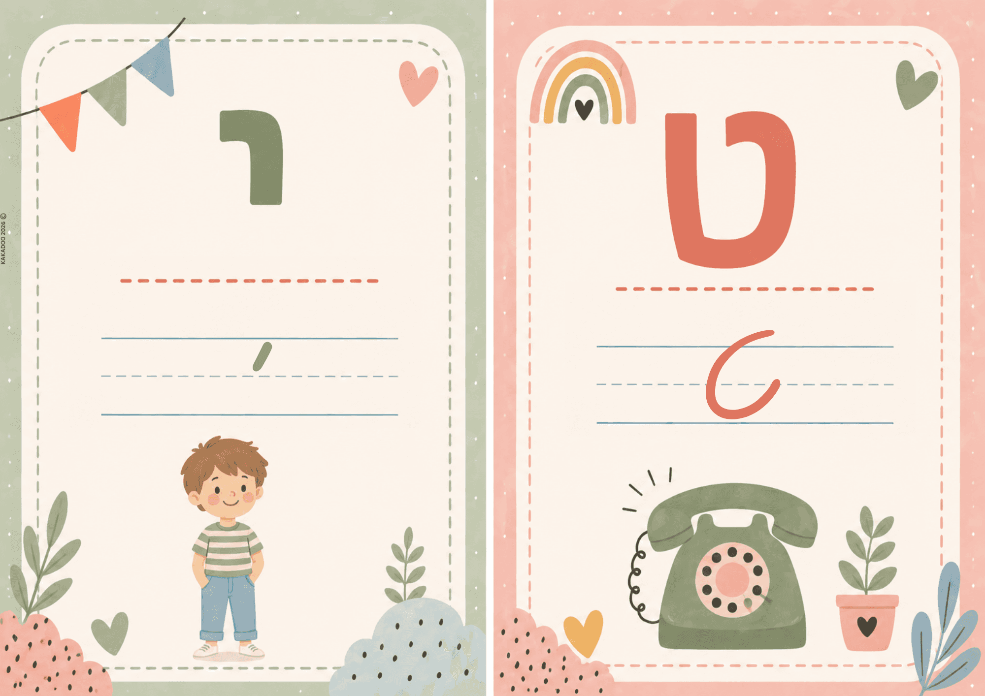 כרטיסיות אותיות א"ב — דף 5