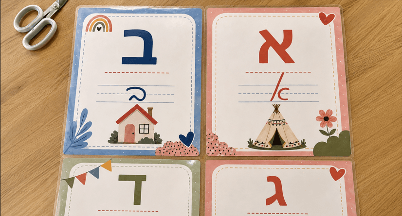 סרגל אותיות — תצלום