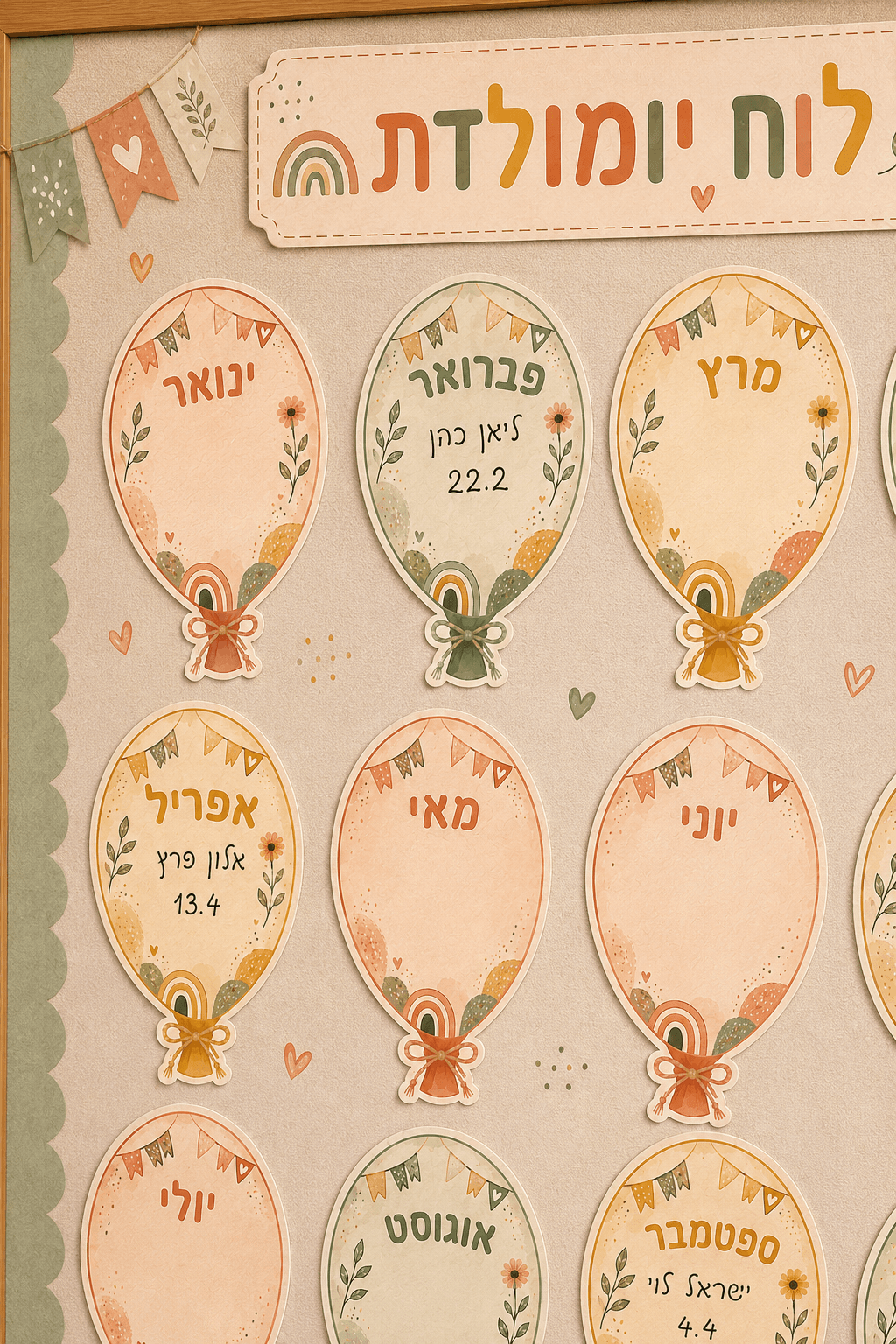 לוח יומולדת בוהו — הדמיה 2