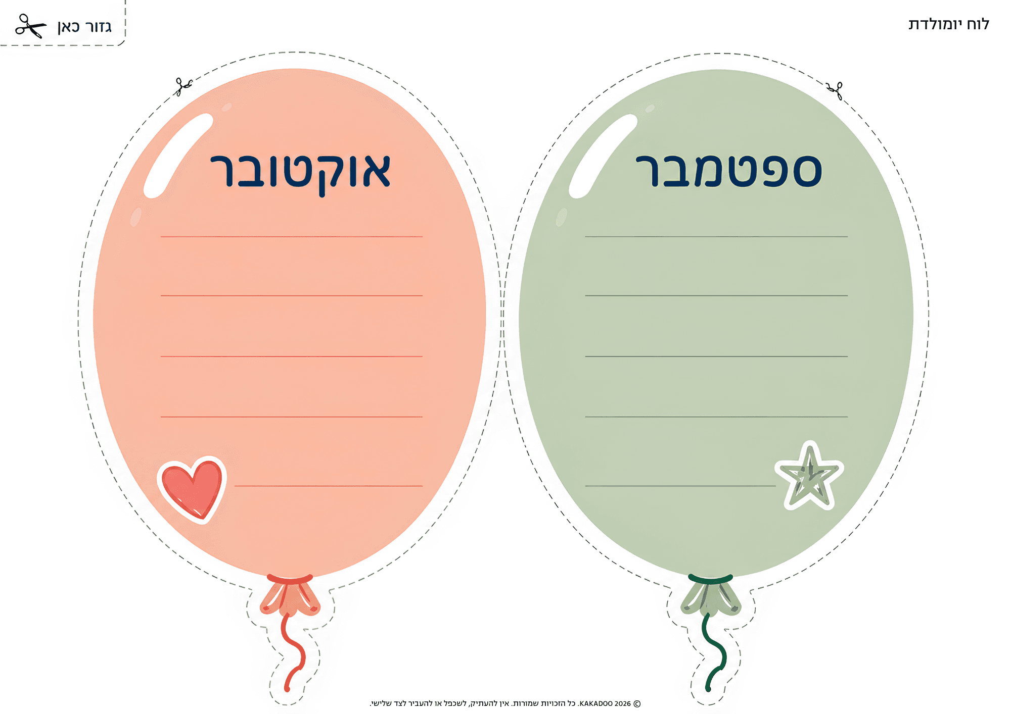 כרטיסיית יומולדת 5