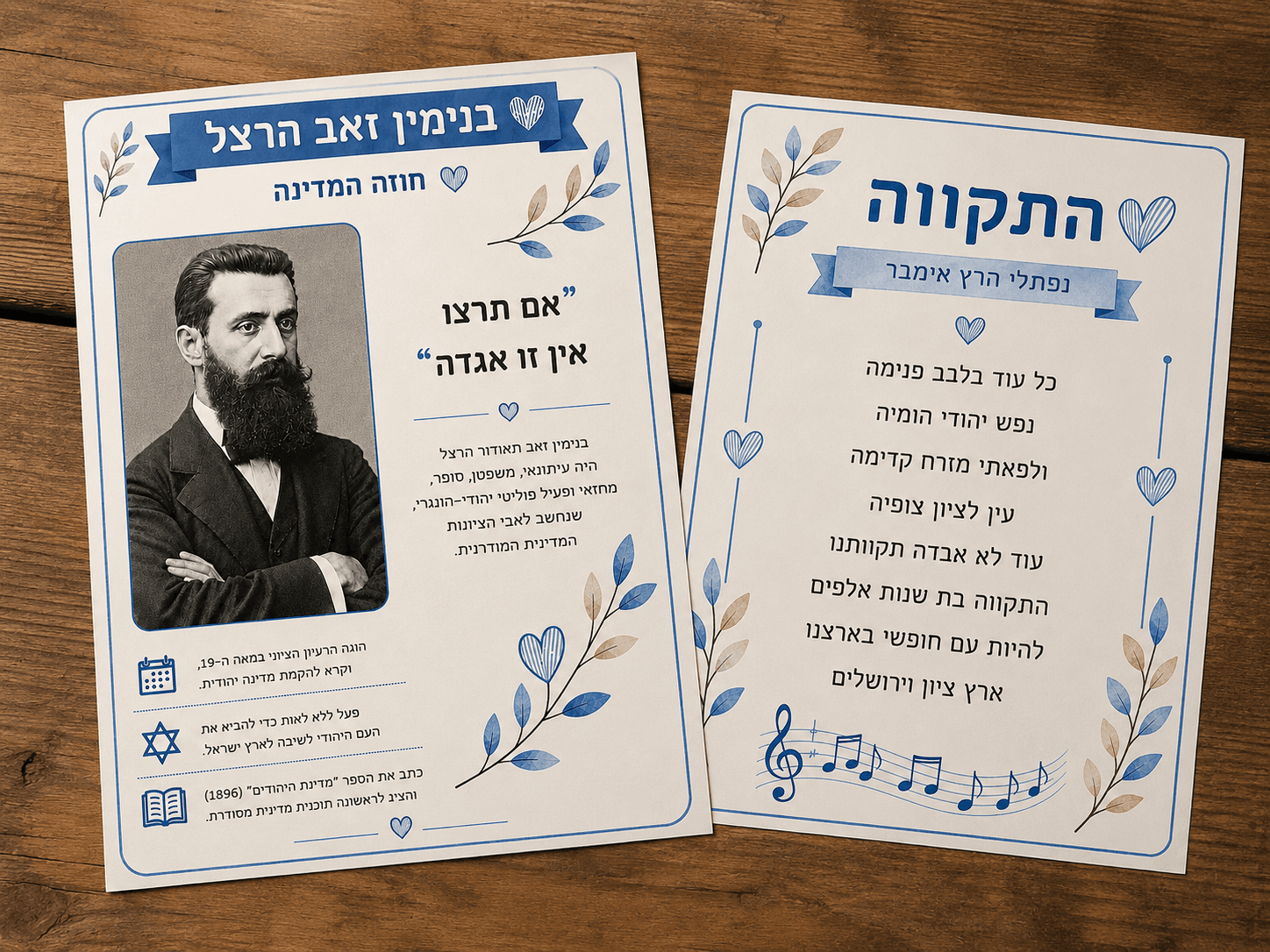 לוח לאום - הרצל