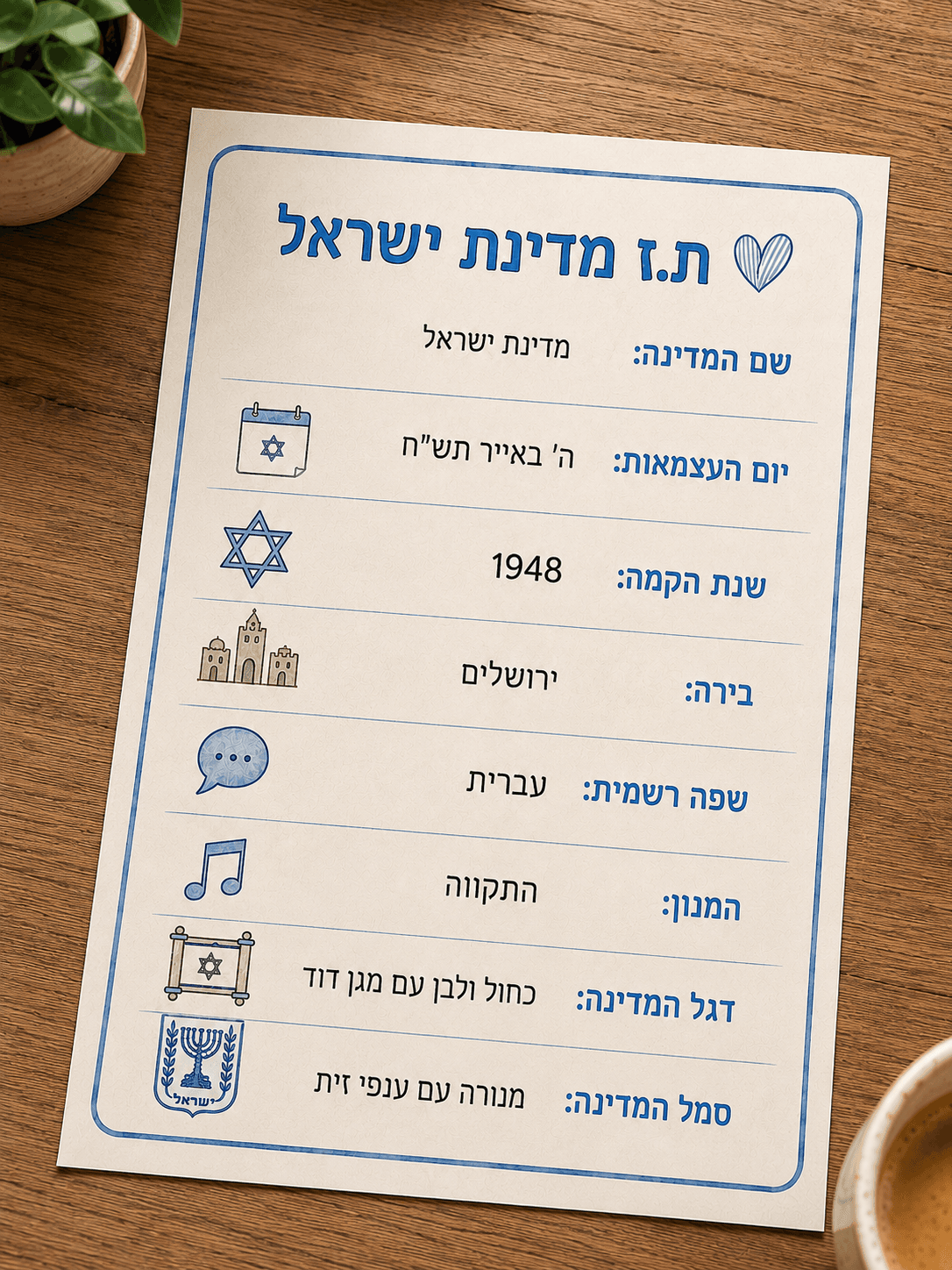 לוח לאום - ת.ז