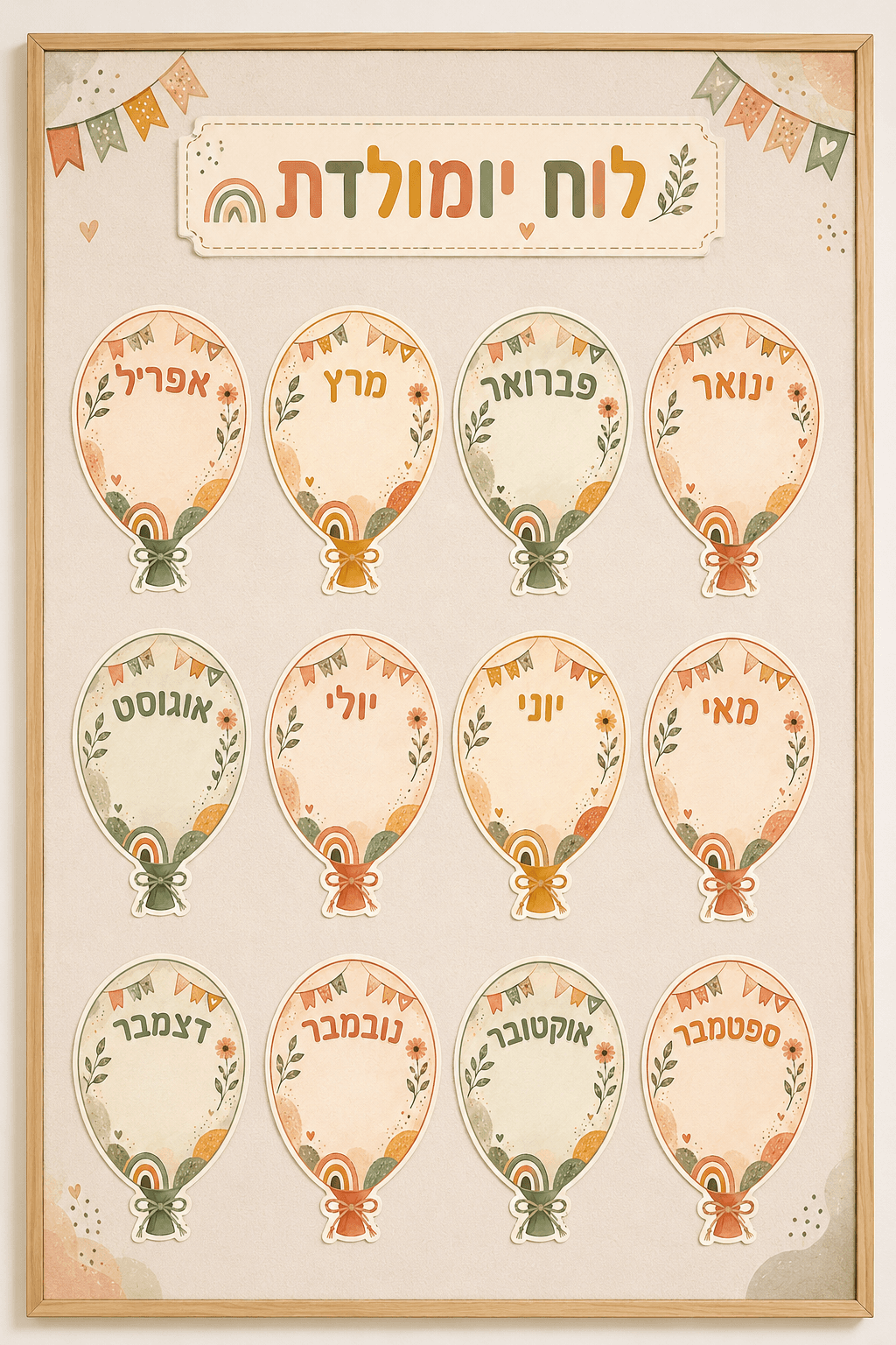 לוח יומולדת לועזי - הדמיה