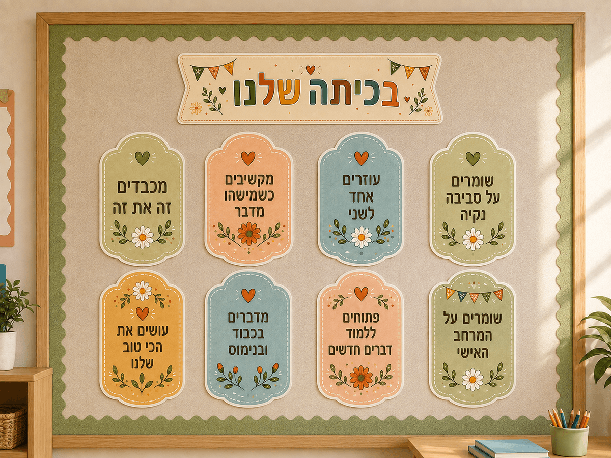 לוח בכיתה שלנו - ערכה צעירה